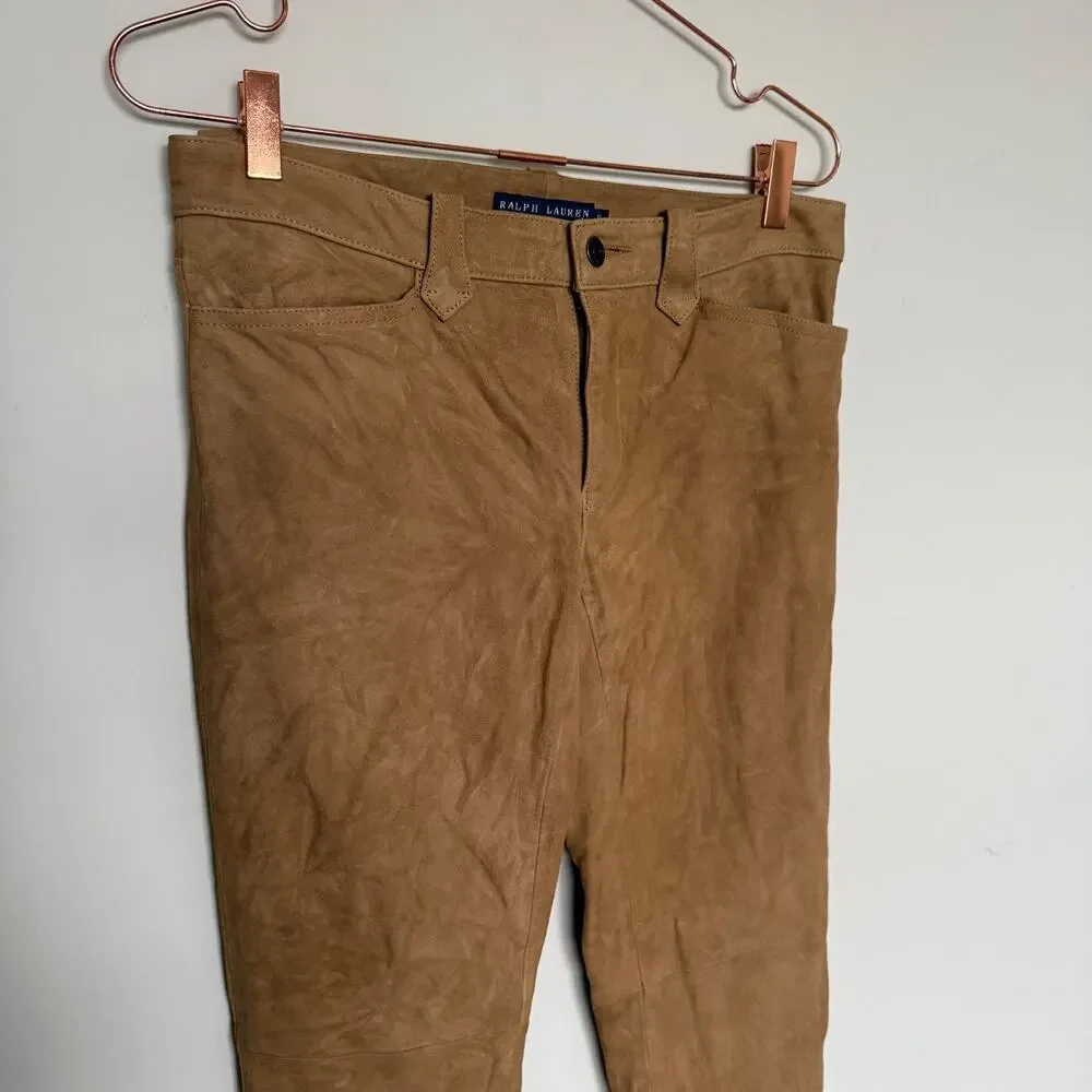 Vintage Ralph Lauren Womens Genuine Leather Pants 6 Western Luxury Equestrian